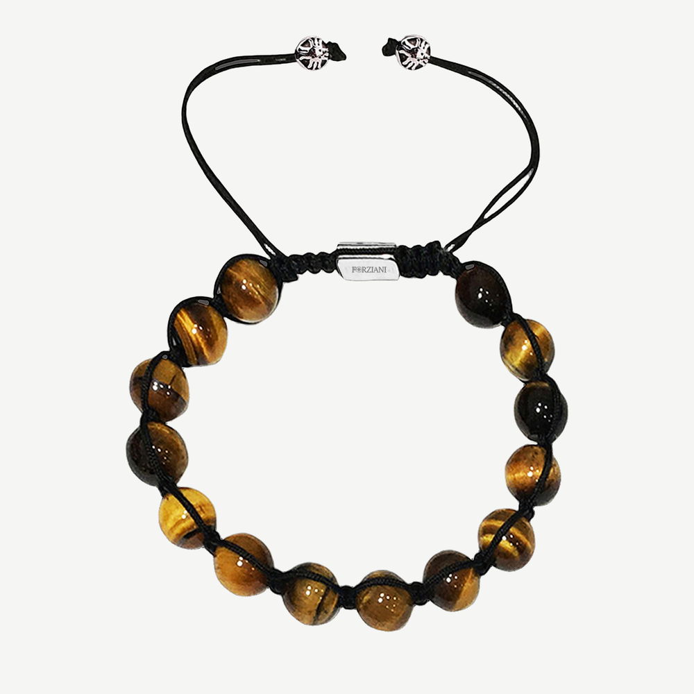 Vigor Tiger’s Eye Beads Bracelet, 10mm — finished light background #F5F5F3 — source image 1