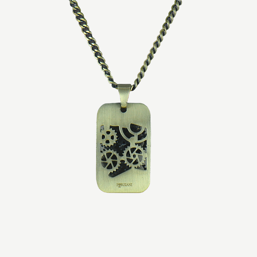 Wheel of Time Amulet Necklace — finished light background #F5F5F3 — source image 3