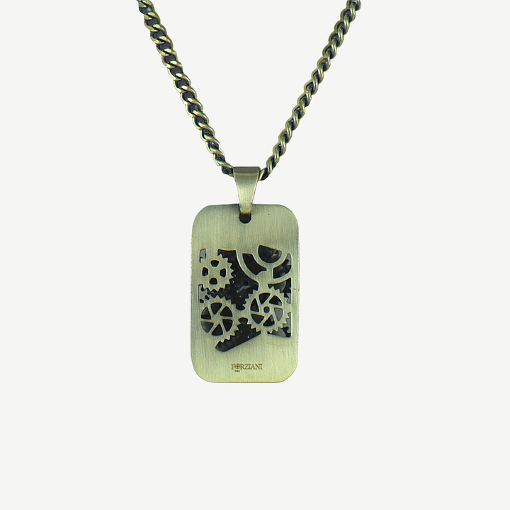 Wheel of Time Amulet Necklace — finished light background #F5F5F3 — source image 3