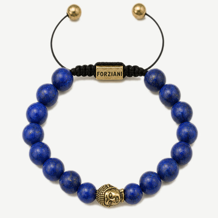 Inner Truth Buddha and Lapis Beads Bracelet, 10mm