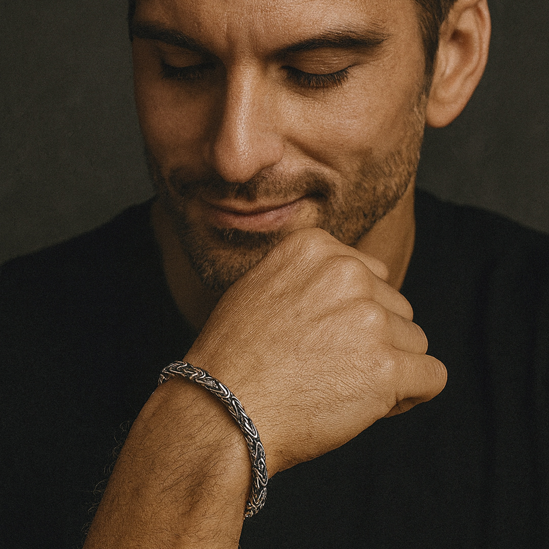 Italian Byzantine Link Chain Bracelet for Men