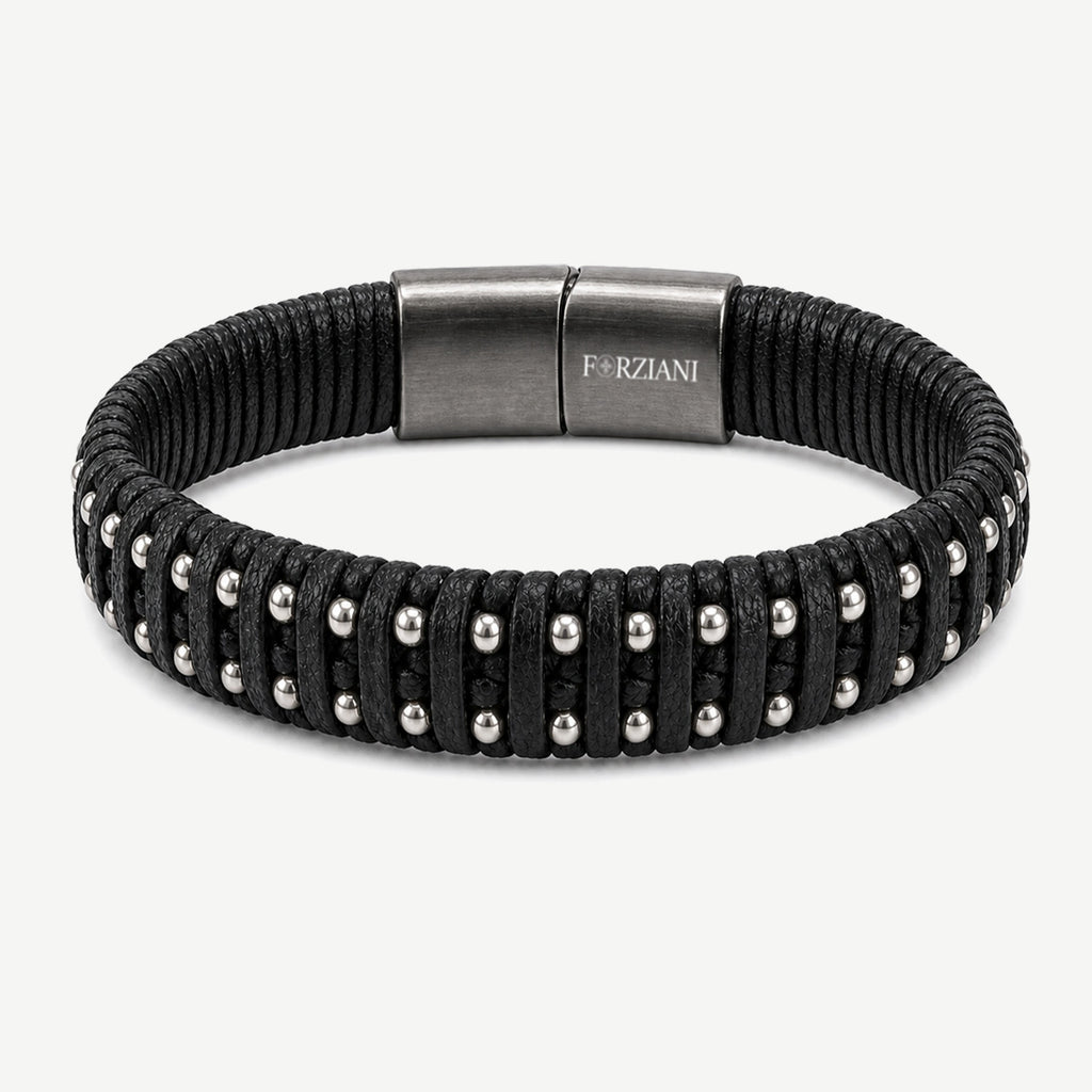 Shield Woven Leather Bracelet – Forziani