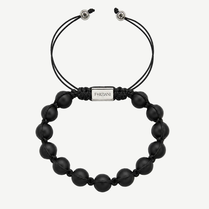 Summit Men’s Beaded Bracelet Black Agate, 10mm