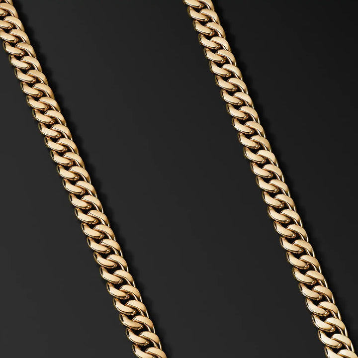 Men's Cuban Curb Link Chain Necklace Gold