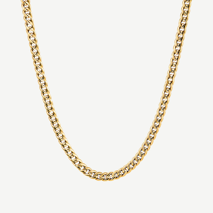 Men's Cuban Curb Link Chain Necklace Gold