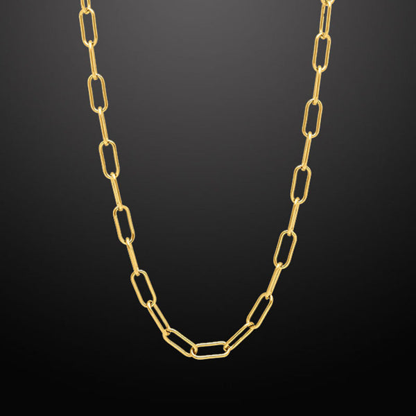 Paper Clip Link Chain Necklace Gold - 6mm – Forziani