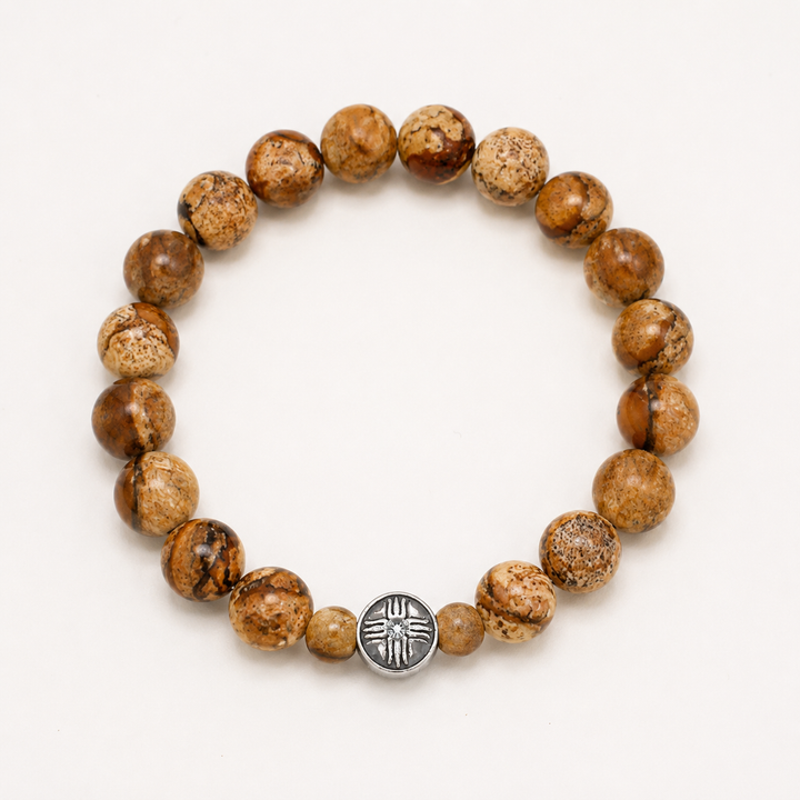 Power Beads Bracelet Jasper, 10mm