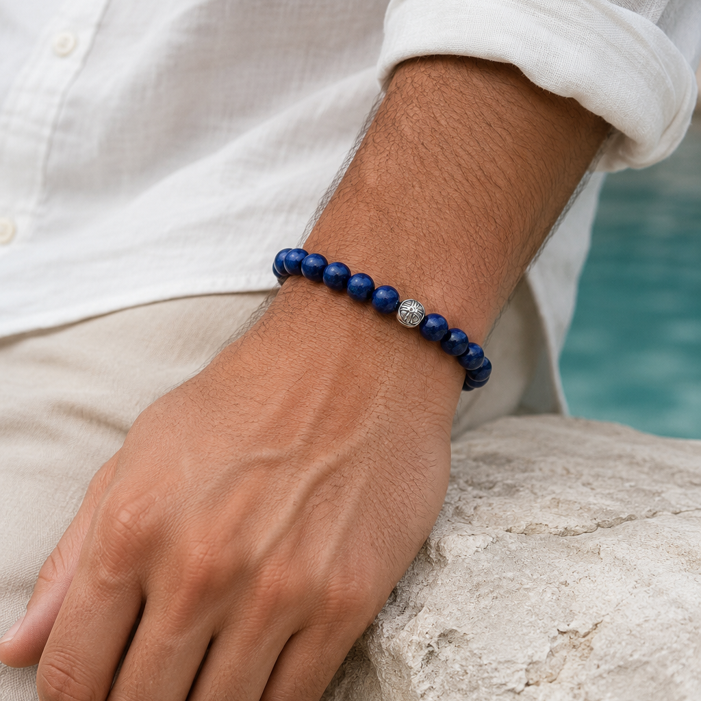 Spiritual Beads Bracelet Lapis, 8mm