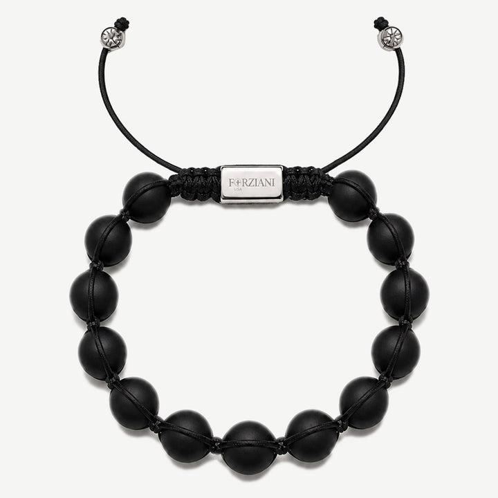 Summit Men’s Beaded Bracelet Black Agate, 10mm