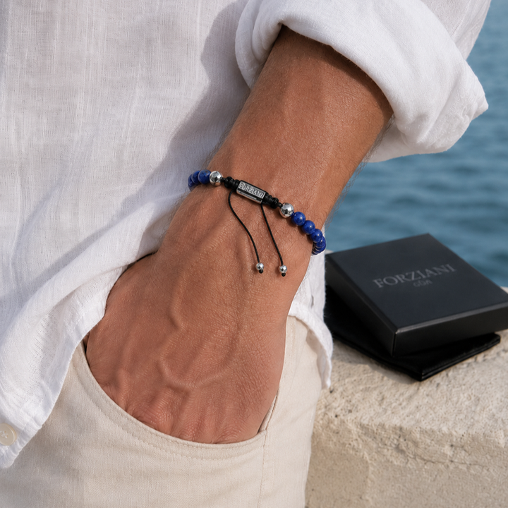 Summit Men’s Beaded Bracelet Lapis, 6mm