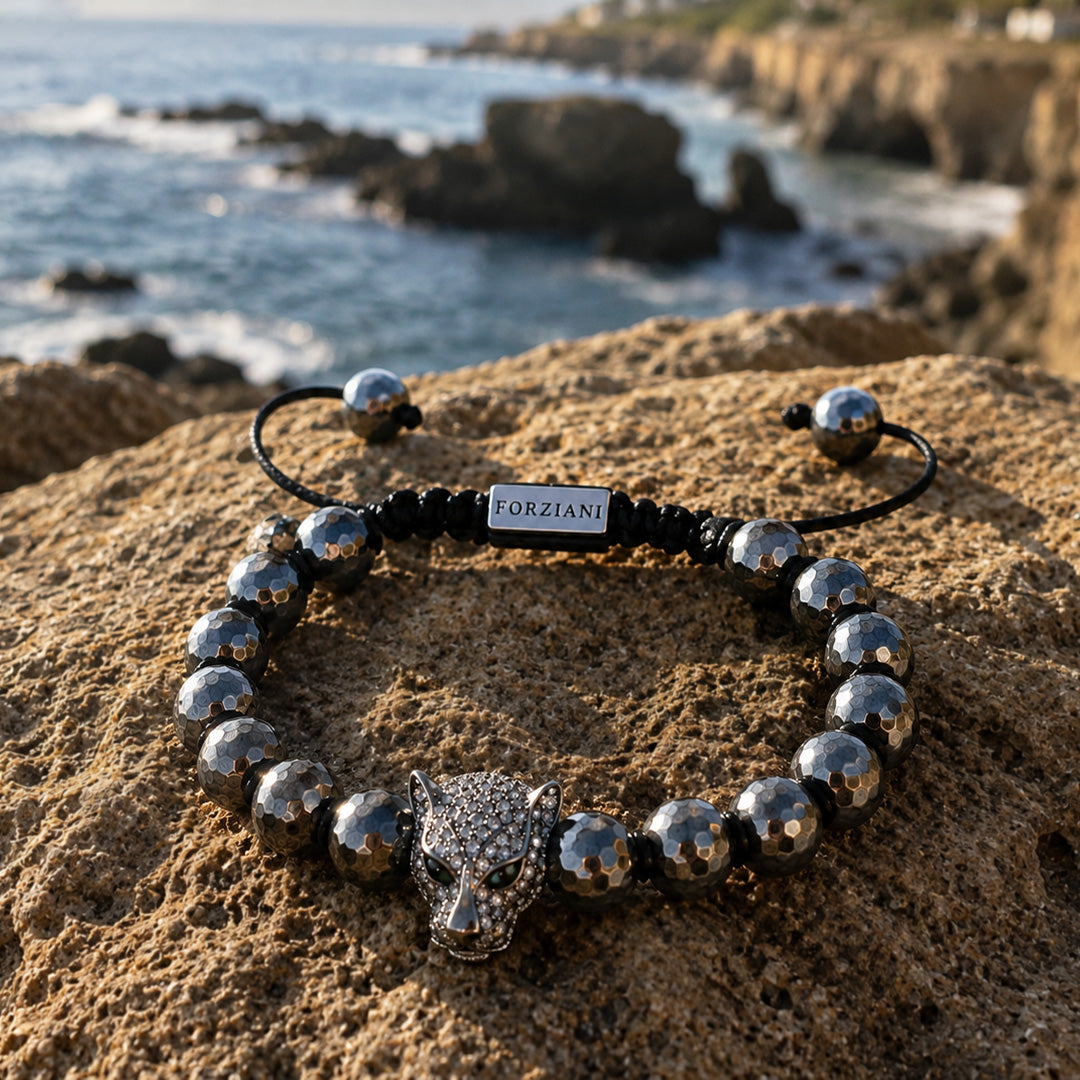 Untamed Panther Hematite Bracelet