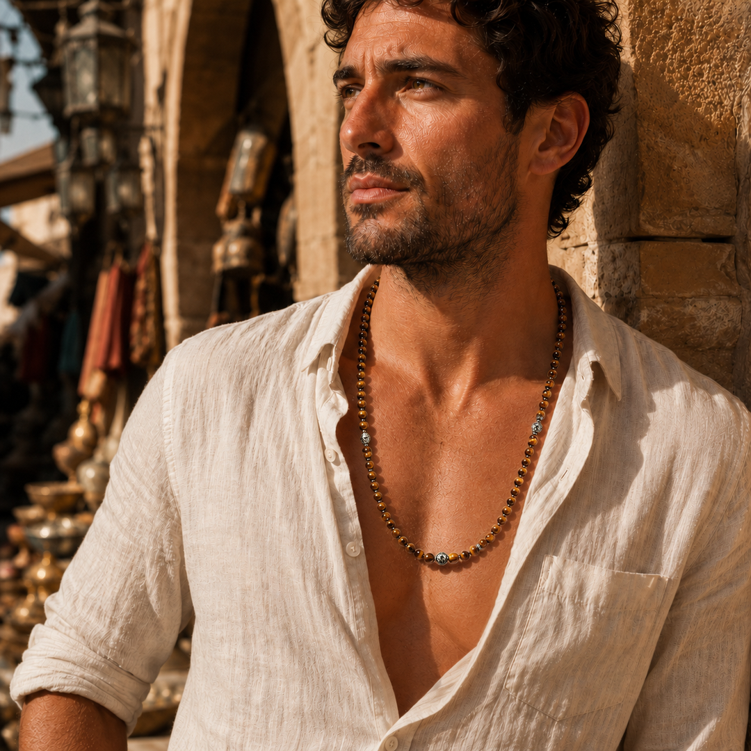 Valor Tiger Eye Beaded Necklace