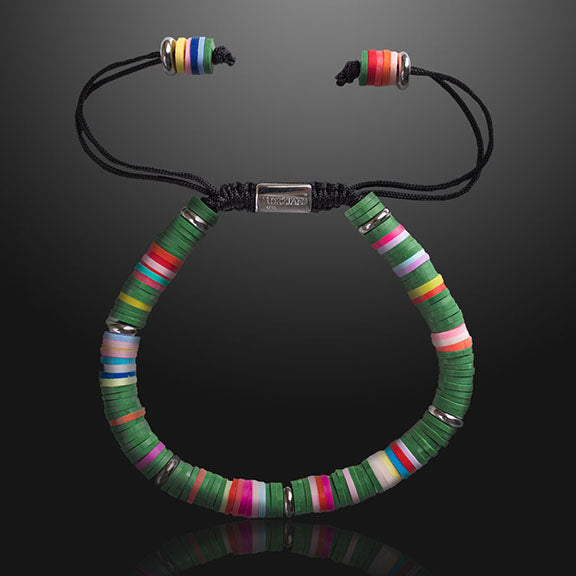 Vibrant Multicolor Disk Beads Bracelet