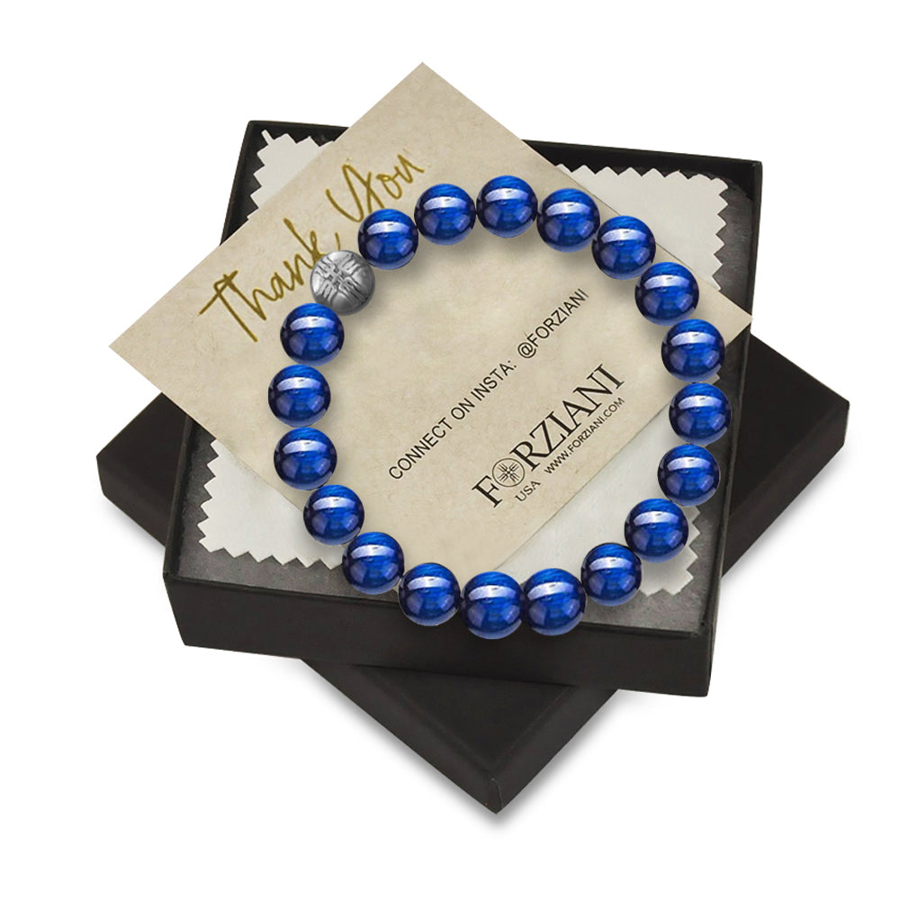 Power Beads Bracelet Blue Tiger's Eye, 10mm