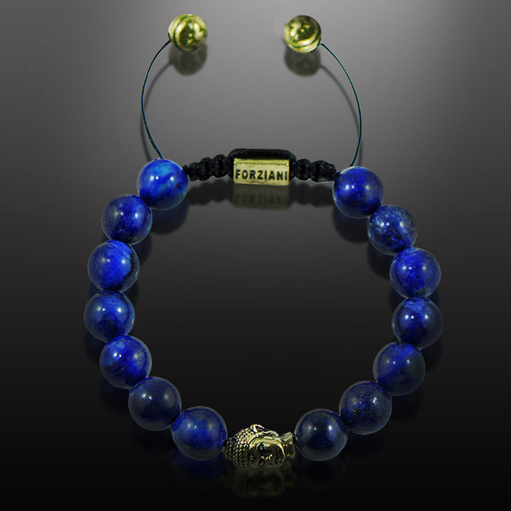 Inner Truth Buddha and Lapis Beads Bracelet, 10mm