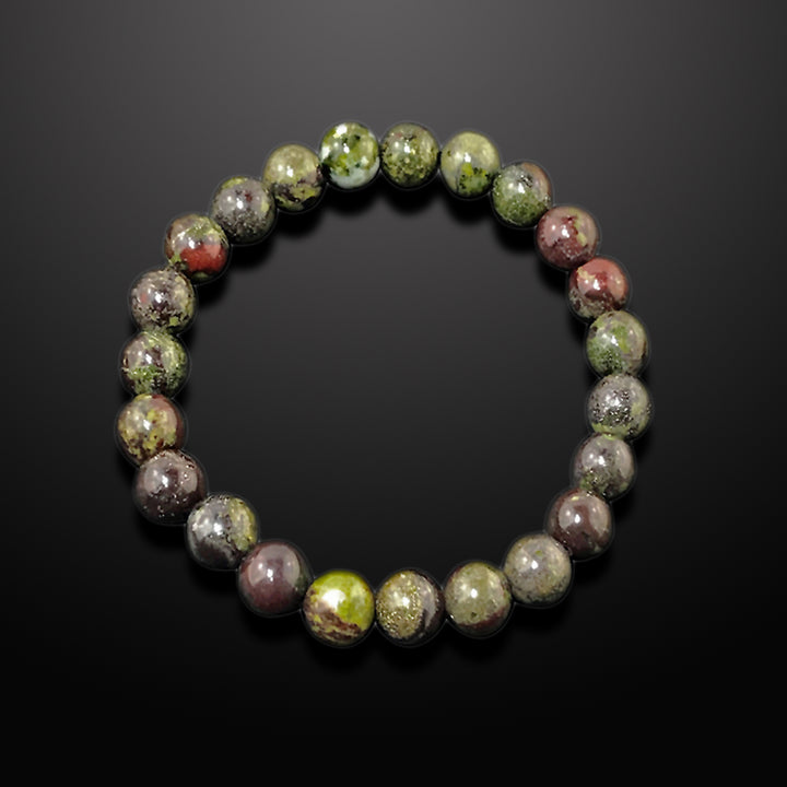 Earth Spirit Beaded Bracelet Bloodstone, 8mm