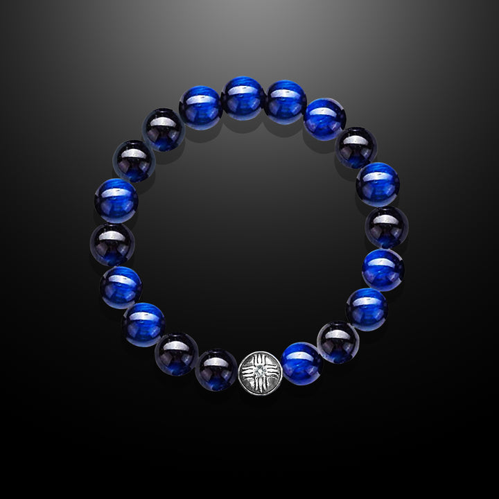 Power Beads Bracelet Blue Tiger's Eye, 10mm