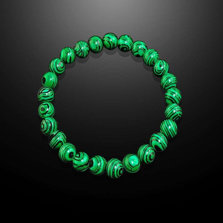 Earth Spirit Beaded Bracelet Malachite, 8mm