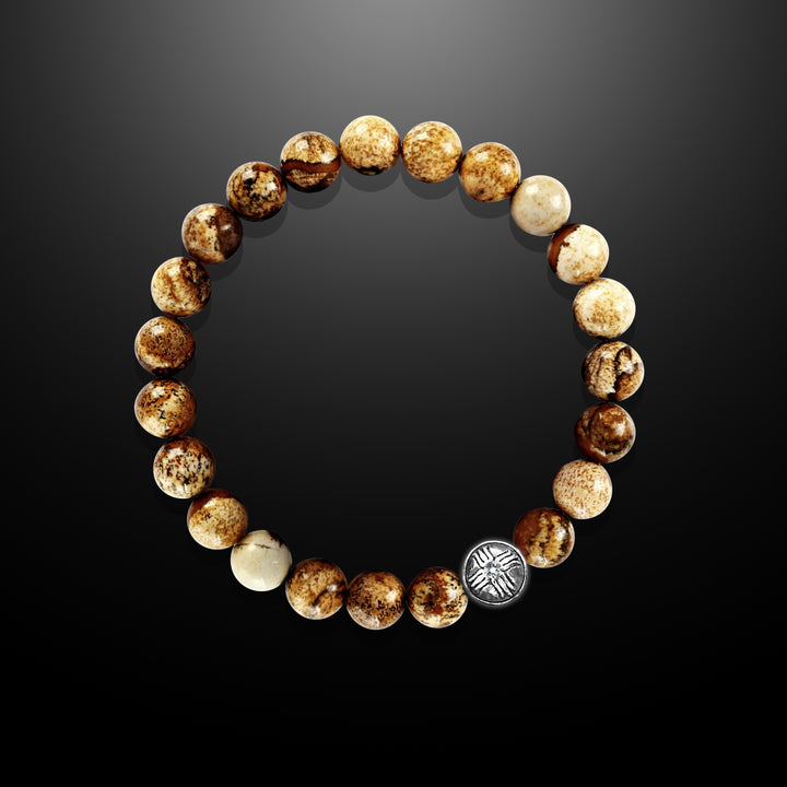 Spiritual Beads Bracelet Jasper, 8mm