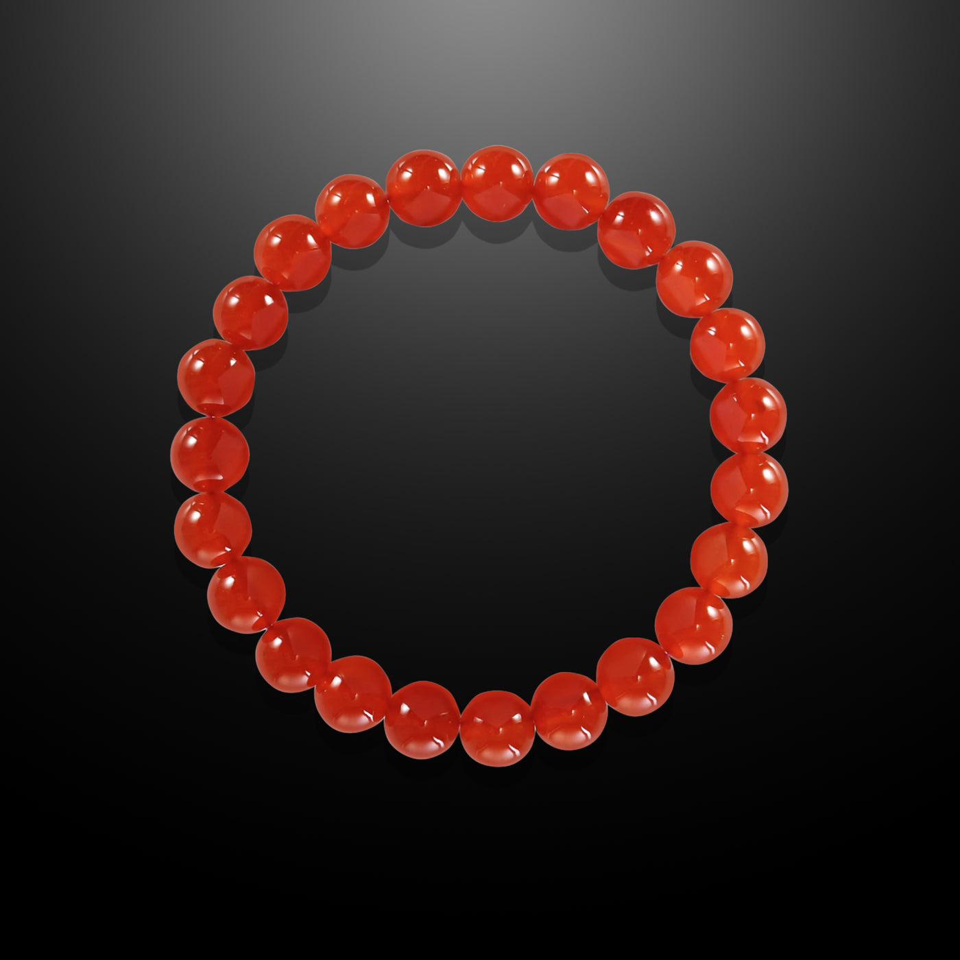 Red Jade Beaded Bracelet for Men, 10mm