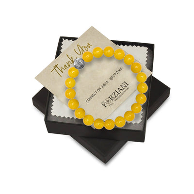 Power Beads Bracelet Yellow Jade, 10mm