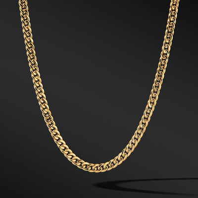 Crescent Link Chain Necklace Gold - 8mm