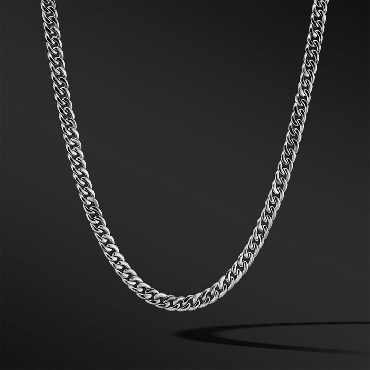 Crescent Link Chain Necklace Silver - 8mm